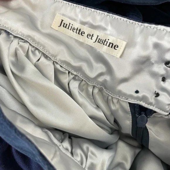 Puffy Blue Striped Lolita Skirt - Picture 8 of 8